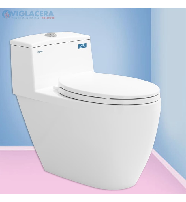 Bồn cầu 1 khối nắp rơi êm Viglacera Eco 2