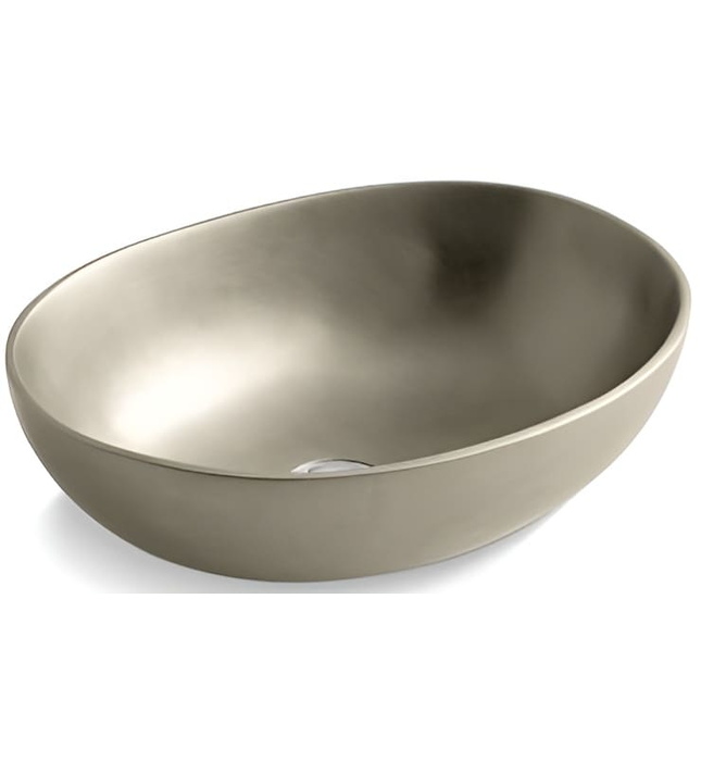 Chậu rửa mặt ovan dương bàn Kallista P72061-00-WHB