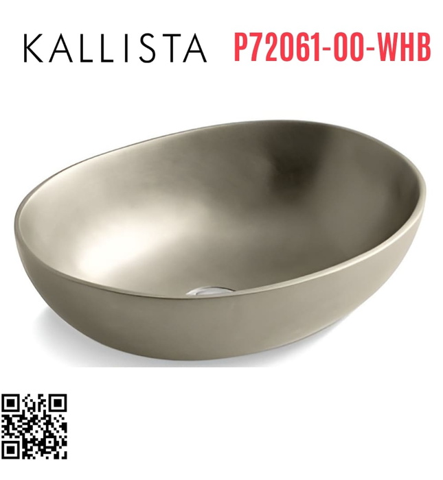 Chậu rửa mặt ovan dương bàn Kallista P72061-00-WHB