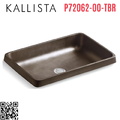 Chậu rửa mặt chữ nhật bán âm Kallista P72062-00-TBR