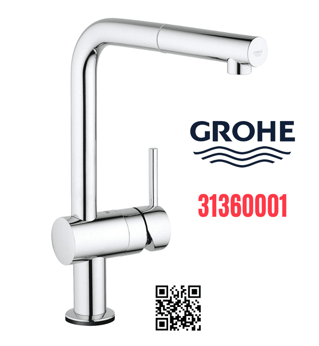 Vòi bếp nóng lạnh cảm ứng xả tự động GROHE 31360001