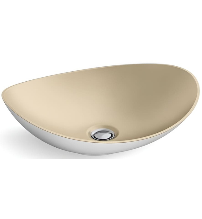 Chậu rửa mặt ovan dương bàn mặt ngoài trắng Kallista P74108-WHT-TSB