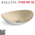 Chậu rửa mặt ovan dương bàn mặt ngoài trắng Kallista P74108-WHT-TSB
