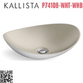 Chậu rửa mặt ovan dương bàn mặt ngoài trắng Kallista P74108-WHT-WHB