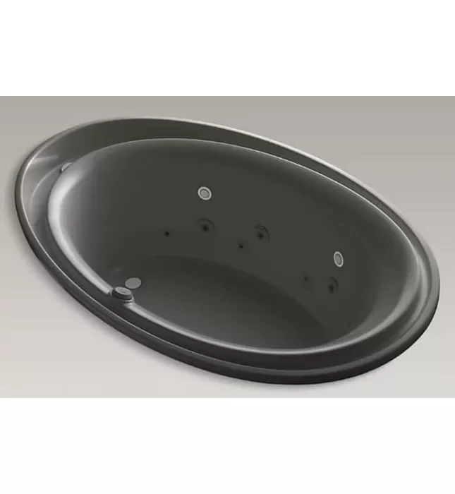 Bồn tắm nhựa massage đen Kohler Purist K-1110-AH-58