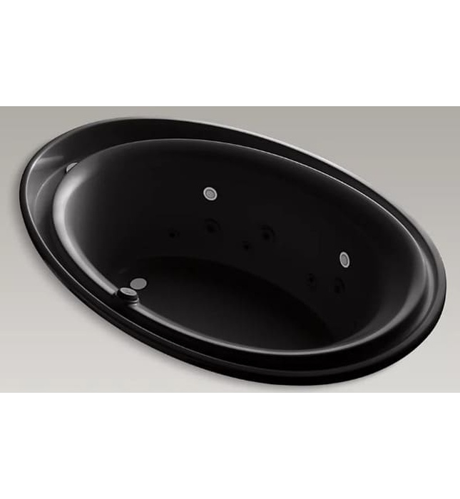 Bồn tắm nhựa màu đen massage Kohler Purist K-1110-AH-7