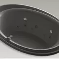 Bồn tắm nhựa massage đen Kohler Purist K-1110-AH-58