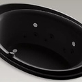 Bồn tắm nhựa màu đen massage Kohler Purist K-1110-AH-7