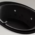 Bồn tắm nhựa màu đen massage Kohler Purist K-1110-AH-7