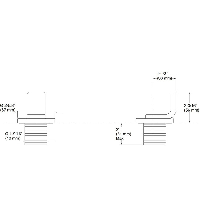 Tay gạt chuyển hướng gắn bồn màu đen Kallista P34223-LV-PGP