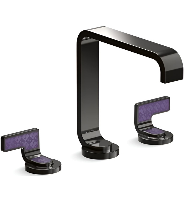 Vòi chậu rửa mặt màu nickel tay cầm kim cương tím Kallista P34231-DVD-SN