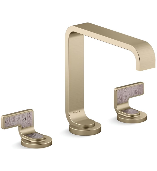 Vòi chậu rửa mặt màu nickel tay cầm sóng nhẹ Kallista P34231-LDW-SN