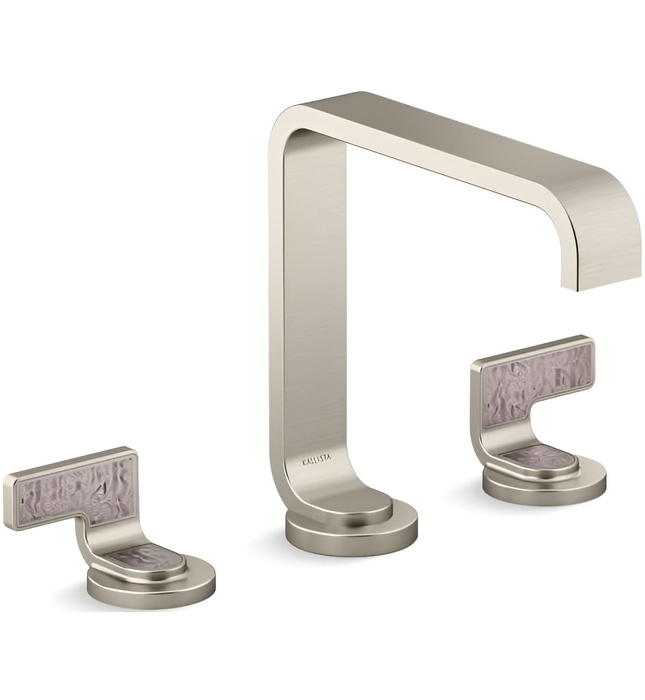 Vòi chậu rửa mặt màu nickel tay cầm sóng nhẹ Kallista P34231-LDW-SN