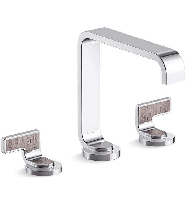 Vòi chậu rửa mặt màu chrome tay cầm sóng nhẹ Kallista P34231-LDW-CP