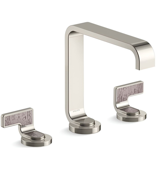 Vòi chậu rửa mặt màu nickel tay cầm sóng nhẹ Kallista P34231-LDW-SN