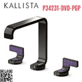 Vòi chậu rửa mặt màu đen tay cầm kim cương tím Kallista P34231-DVD-PGP