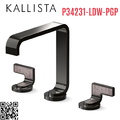 Vòi chậu rửa mặt màu đen tay cầm sóng nhẹ Kallista P34231-LDW-PGP