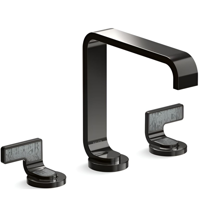 Vòi chậu rửa mặt màu nickel tay cầm sóng xám Kallista P34231-SGW-BN