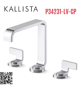 Vòi chậu rửa mặt màu chrome Kallista P34231-LV-CP