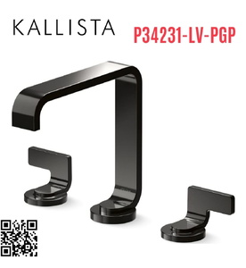Vòi chậu rửa mặt màu đen Kallista P34231-LV-PGP