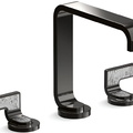 Vòi chậu rửa mặt màu nickel tay cầm sóng trắng Kallista P34231-TWW-SN