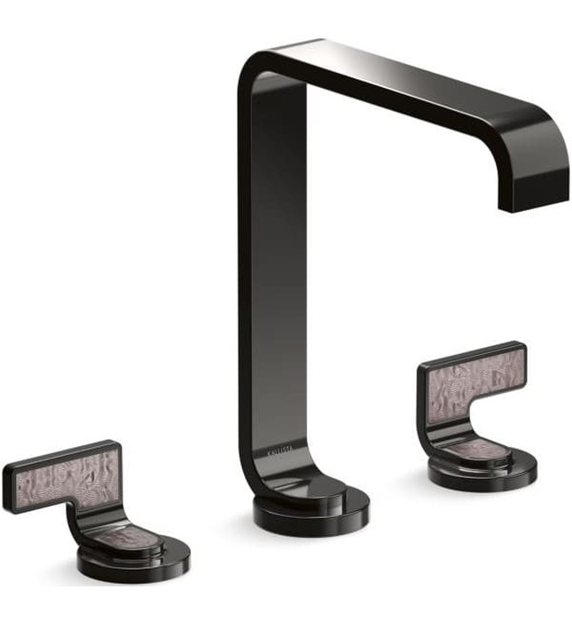 Vòi lavabo thân cao màu nickel tay cầm sóng bụi nhẹ Kallista P34232-LDW-SN