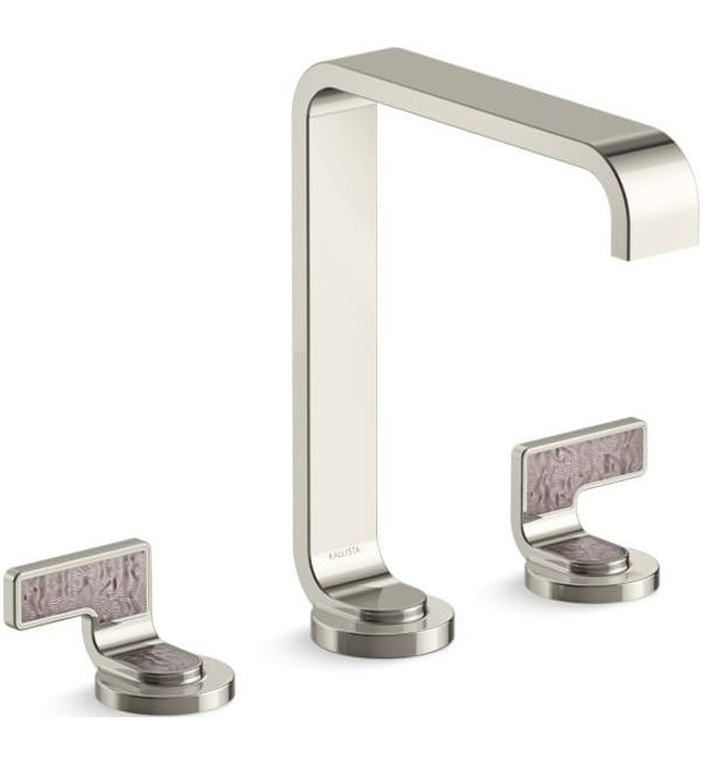 Vòi lavabo thân cao màu nickel tay cầm sóng bụi nhẹ Kallista P34232-LDW-BN