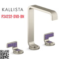 Vòi lavabo thân cao màu nickel tay cầm kim cương tím Kallista P34232-DVD-BN