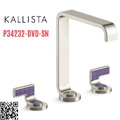 Vòi lavabo thân cao màu nickel tay cầm kim cương tím Kallista P34232-DVD-SN