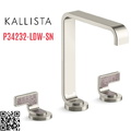 Vòi lavabo thân cao màu nickel tay cầm sóng bụi nhẹ Kallista P34232-LDW-SN