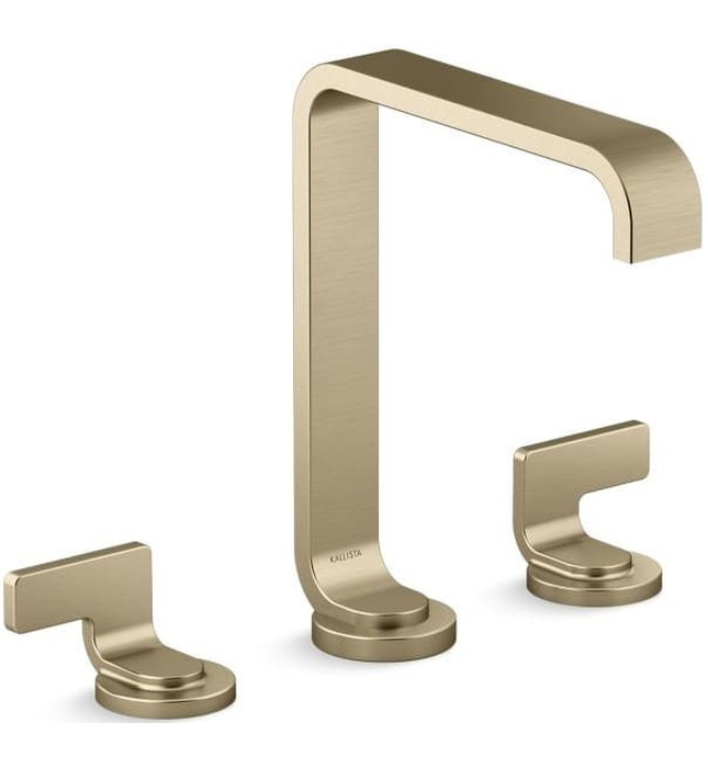 Vòi lavabo thân cao màu nickel tay cầm trơn Kallista P34232-LV-SN