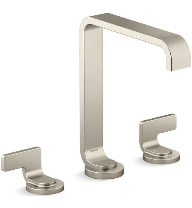 Vòi lavabo thân cao màu nickel tay cầm trơn Kallista P34232-LV-SN