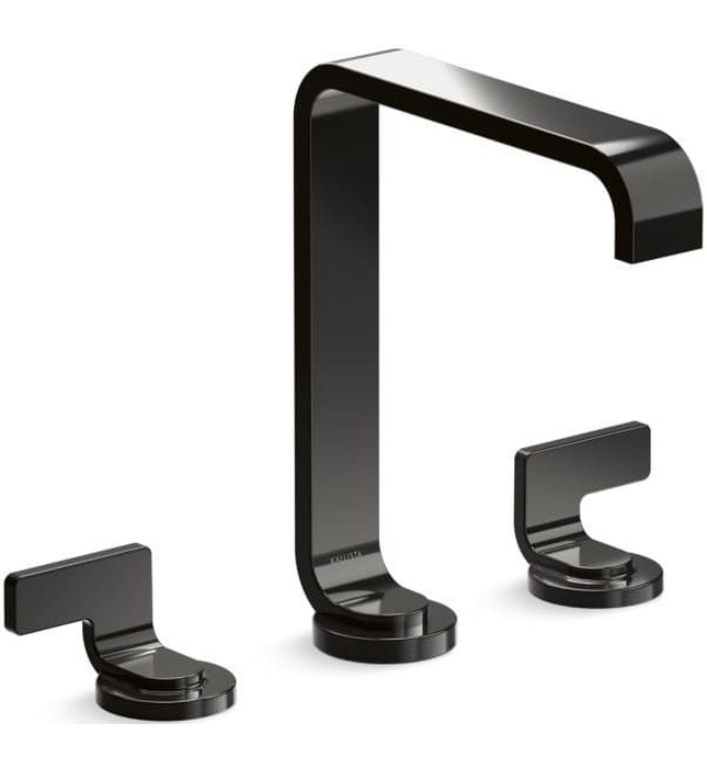 Vòi lavabo thân cao màu vàng tay cầm trơn Kallista P34232-LV-BAF