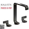 Vòi lavabo thân cao màu đen tay cầm trơn Kallista P34232-LV-PGP