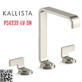 Vòi lavabo thân cao màu nickel tay cầm trơn Kallista P34232-LV-SN