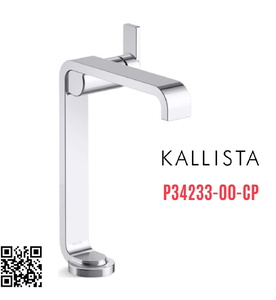Vòi chậu rửa mặt 1 chân thân cao màu chrome Kallista P34233-00-CP