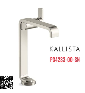 Vòi chậu rửa mặt 1 chân thân cao màu nickel Kallista P34233-00-SN