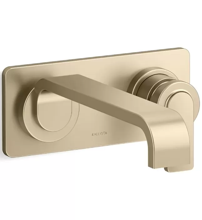 Vòi chậu rửa mặt âm tường 1 đường lạnh màu nickel Kallista P34235-00-SN