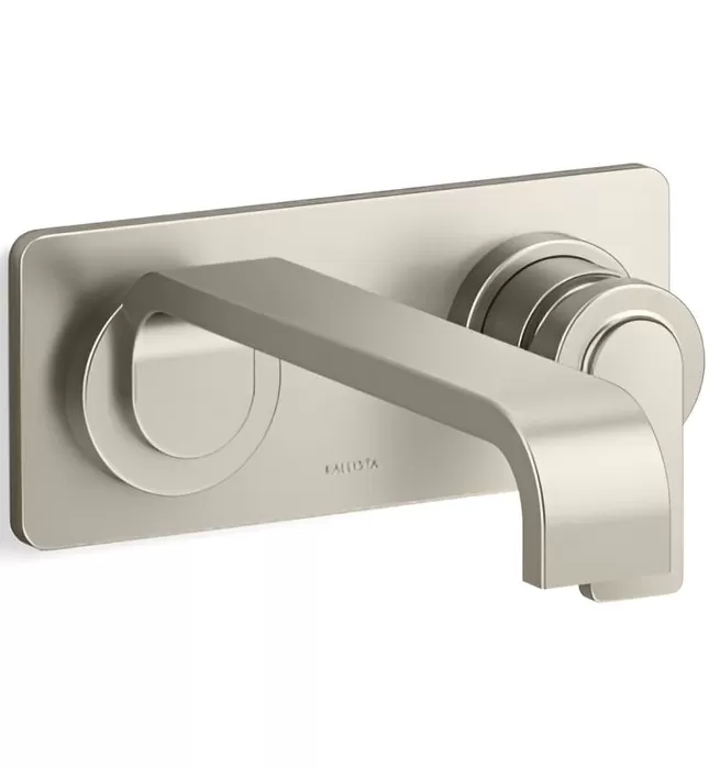 Vòi chậu rửa mặt âm tường 1 đường lạnh màu nickel Kallista P34235-00-SN
