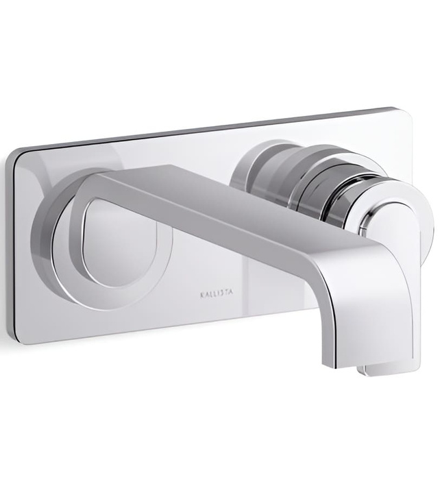 Vòi chậu rửa mặt âm tường 1 đường lạnh màu nickel Kallista P34235-00-SN