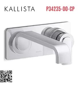 Vòi chậu rửa mặt âm tường 1 đường lạnh màu chrome Kallista P34235-00-CP