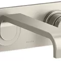 Vòi chậu rửa mặt âm tường 1 đường lạnh màu nickel Kallista P34235-00-SN