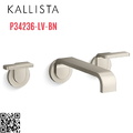 Vòi chậu rửa mặt âm tường nóng lạnh màu nickel Kallista P34236-LV-BN