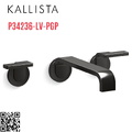 Vòi chậu rửa mặt âm tường nóng lạnh màu đen Kallista P34236-LV-PGP