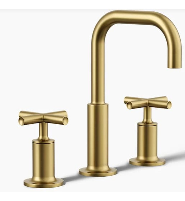 Vòi chậu rửa nóng lạnh 3 chân Purist Kohler K-14406-3-2MB