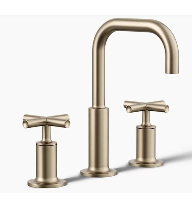 Vòi chậu rửa nóng lạnh 3 chân Purist Kohler K-14406-3-BV