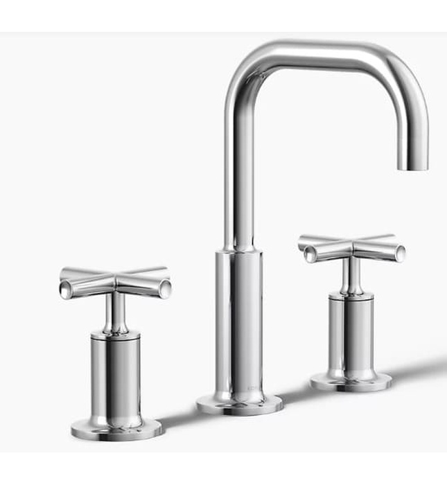 Vòi chậu rửa nóng lạnh 3 chân Purist Kohler K-14406-3-CP
