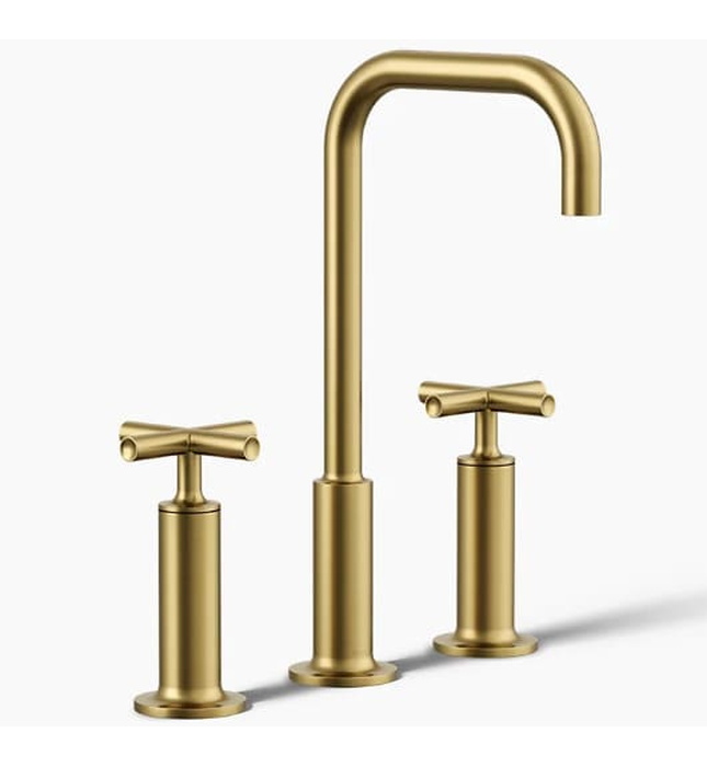 Vòi chậu rửa nóng lạnh 3 chân Purist Kohler K-14408-3-2MB