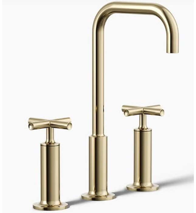Vòi chậu rửa nóng lạnh 3 chân Purist Kohler K-14408-3-AF