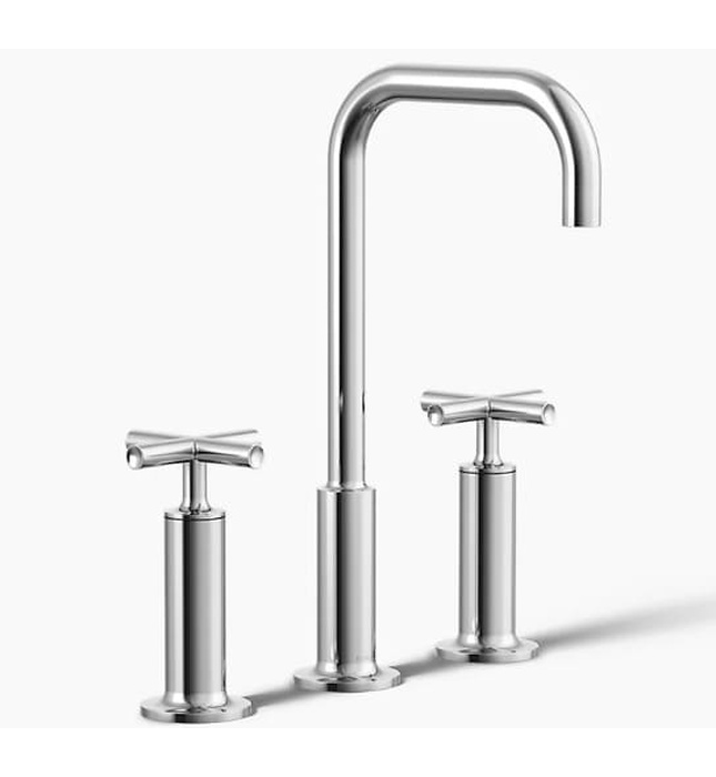 Vòi chậu rửa nóng lạnh 3 chân Purist Kohler K-14408-3-PGD